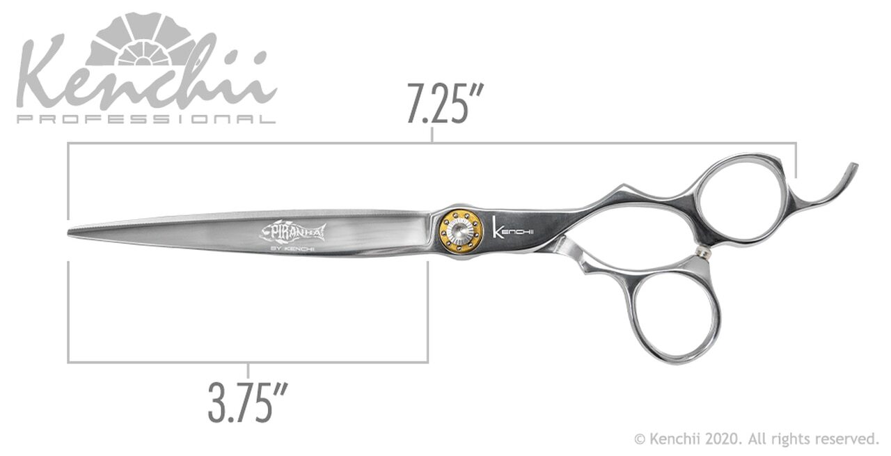 Kenchii Piranha 7.25 Straight Level Four Grooming Scissors
