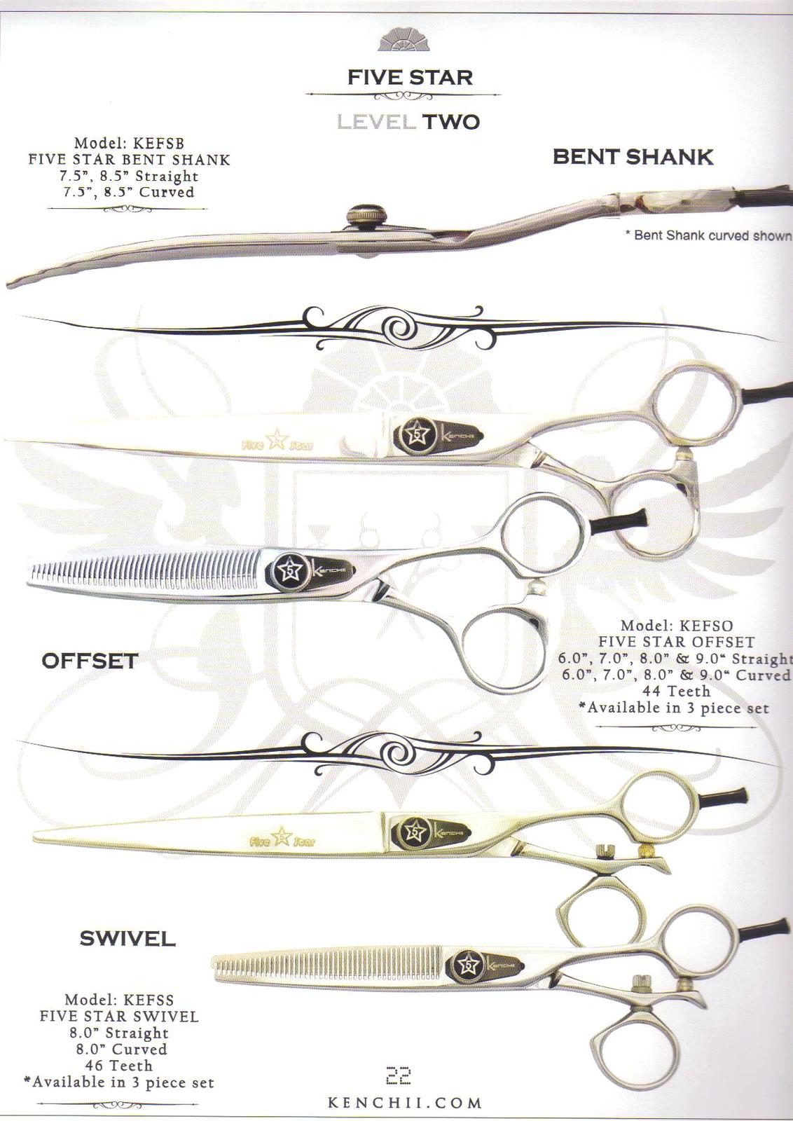 Kenchii Five Star Curved Offset Scissor