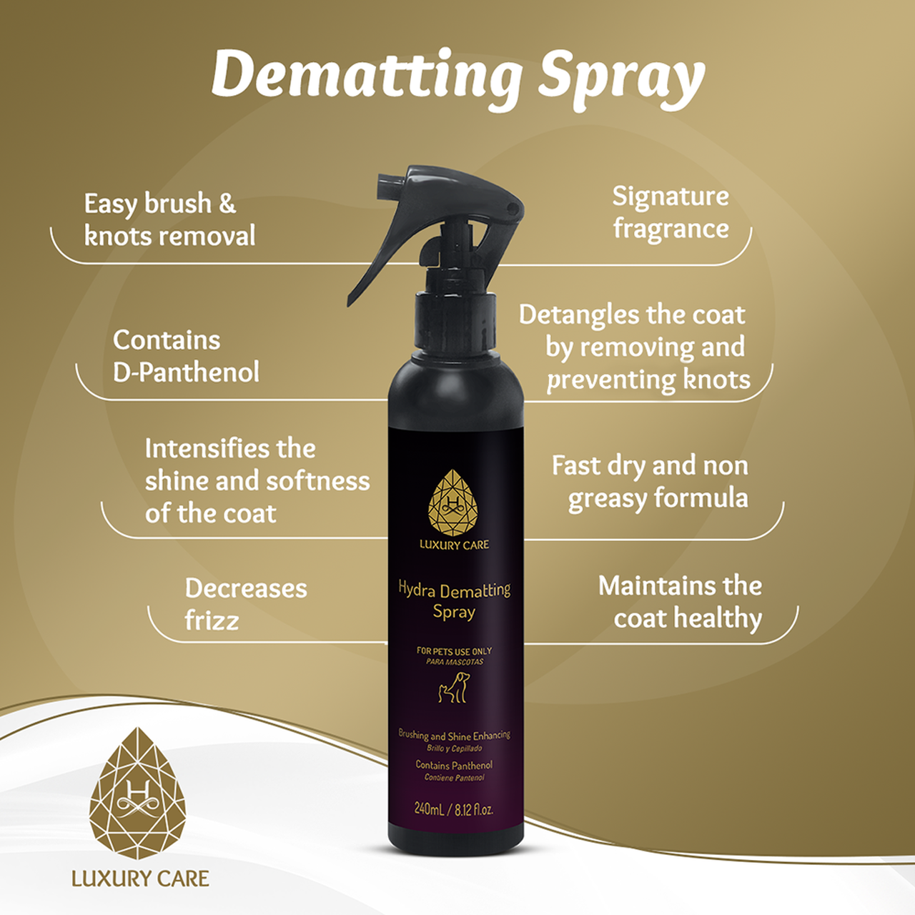 dematting spray dog grooming finishing spray