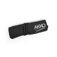AKKO Scissor case, in soft -coloured fabric roll for 8 pcs “AKKO GEMMA” black