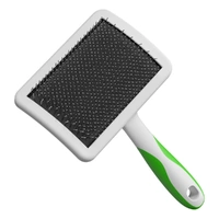 Andis Firm Slicker Brush Large - White/Lime Green