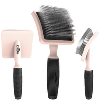 Kenchii Premium Long Pin Slicker Brush -Blush  Pink