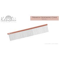 Kenchii Premium Satin Rose Gold Grooming Comb - Small - 5.8"