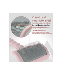 TCS Firm Pin Curved Slicker Brush Pink