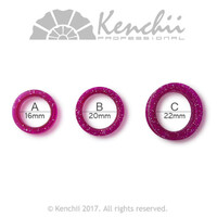 Individual Ring Inserts Thick Purple A 16mm