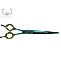 P & W HULK GREEN TITANIUM 7.75 Inch Straight Scissor
