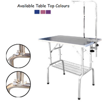 TCS Quality Pet Grooming Height Adjustable Table - Medium - Blue