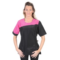 Groom Professional Tuscany Semi Fitted Black & Pink Grooming Top 3XL 56