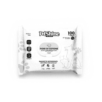 Pet Shine Cotton Flower Scented Cleansing Wipe - Big Pack 100 Wipes