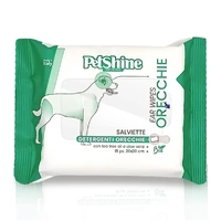 Pet Shine Ear Wipes - Pack 15 Pocket Size Cleansing Wipes - Box of 24