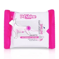 Pet Shine Intimate Wipes - Pack 15 Pocket Size Cleansing Wipes - Box of 24