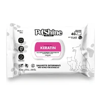 Pet Shine Keratin - Restructuring Wipes - 40 pack - Box of 12