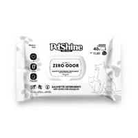 Pet Shine Zero Odour Pet Wipes - Pack 40