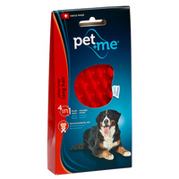 Pet & Me RED FIRM Silicon Curry Brush