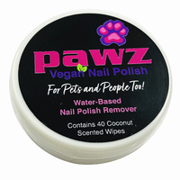 Pawz Water Based Coconut Nail Polish Remover Wipes - Pack 40
